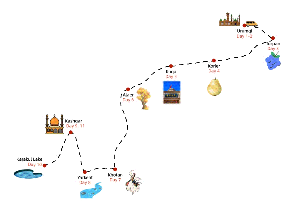 12 Days Southern Xinjiang & Taklamkan Desert highway adventure